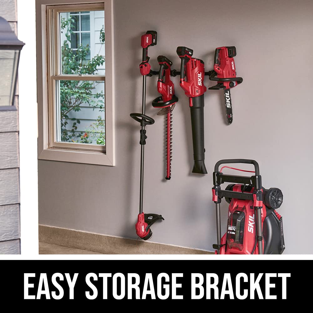 SKIL Easy Storage Brackets mounted on wall for organized storage
