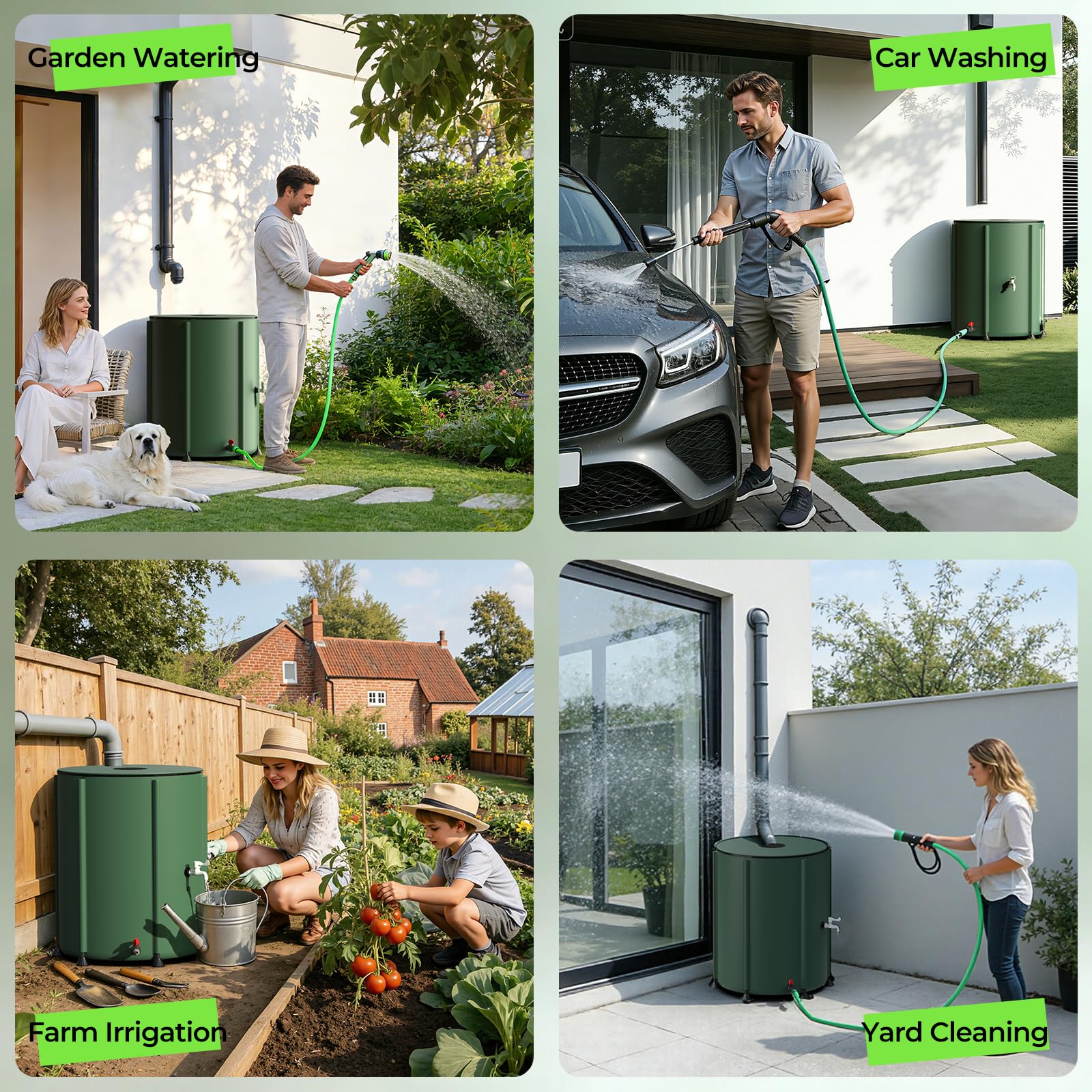SKM barrel in a campsite setting supplying portable harvested water benefits