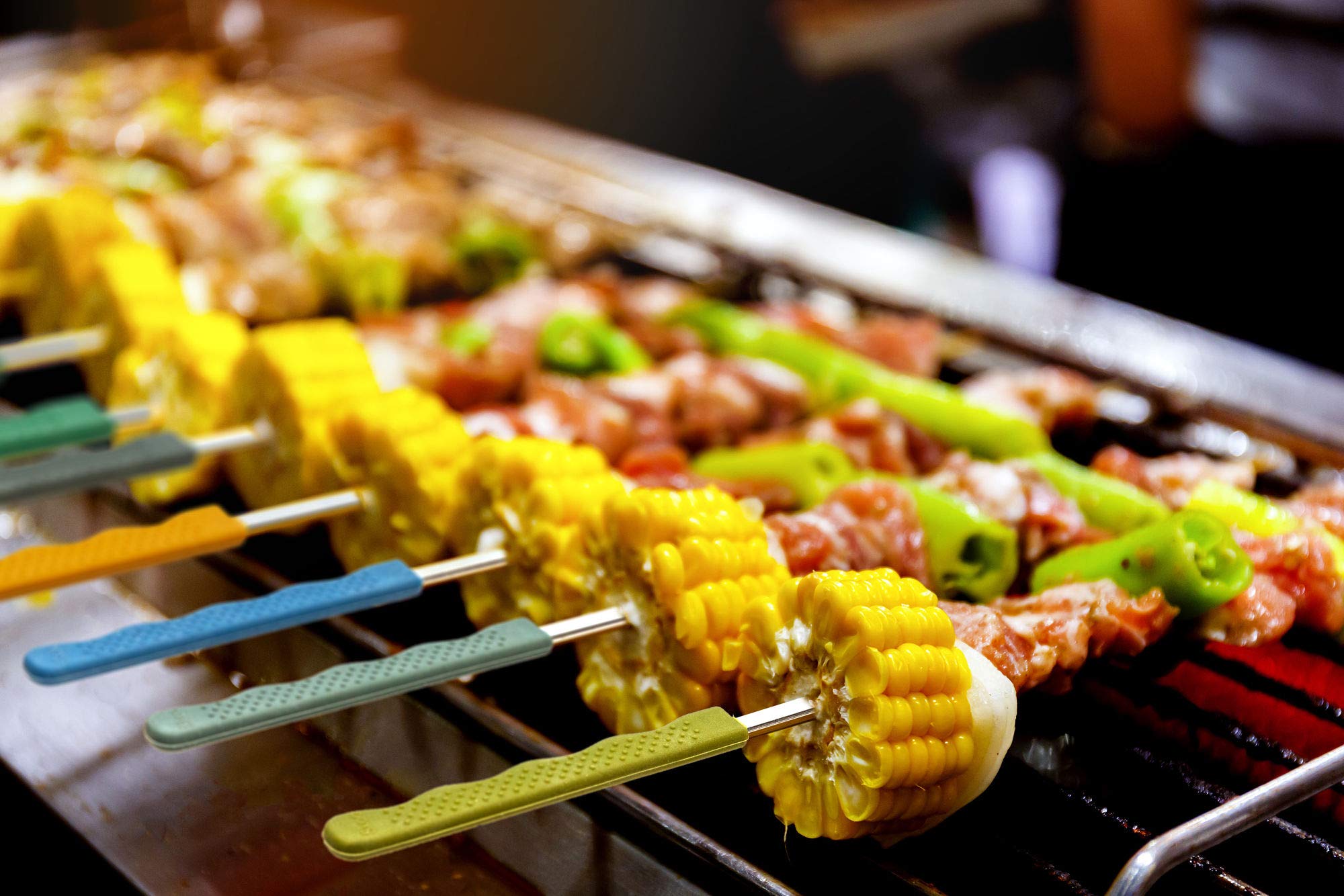 Skoo served kabobs on a table showing presentation appeal