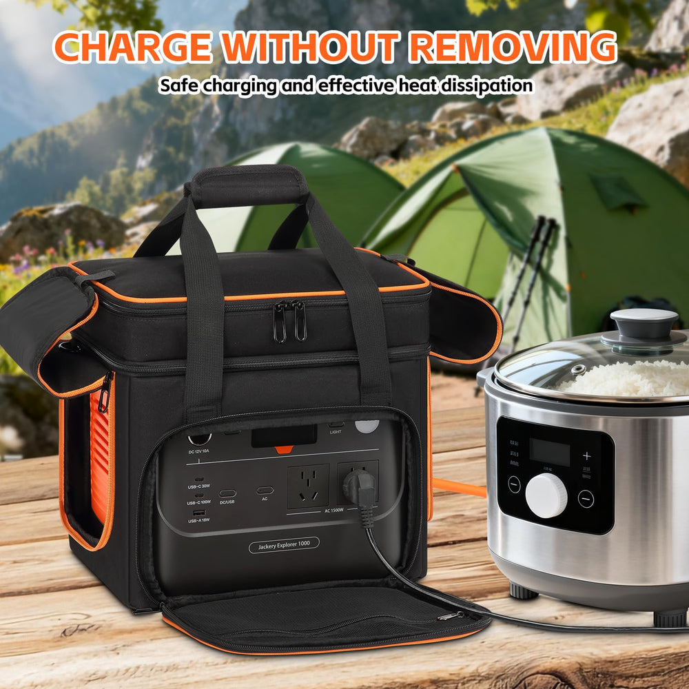Skureay case in camping scene keeping power station secure outdoors