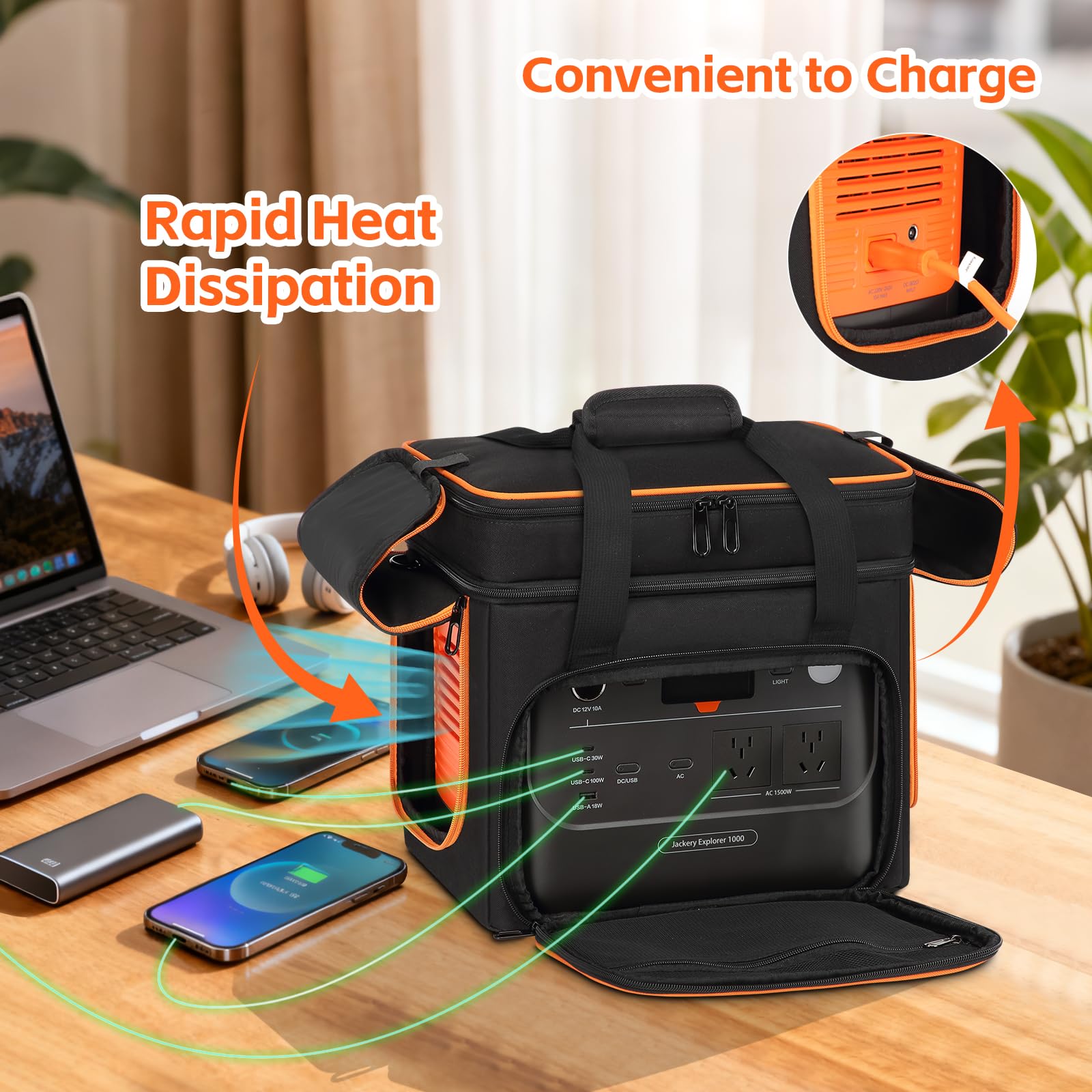 Skureay case with open charging window enabling in-case charging