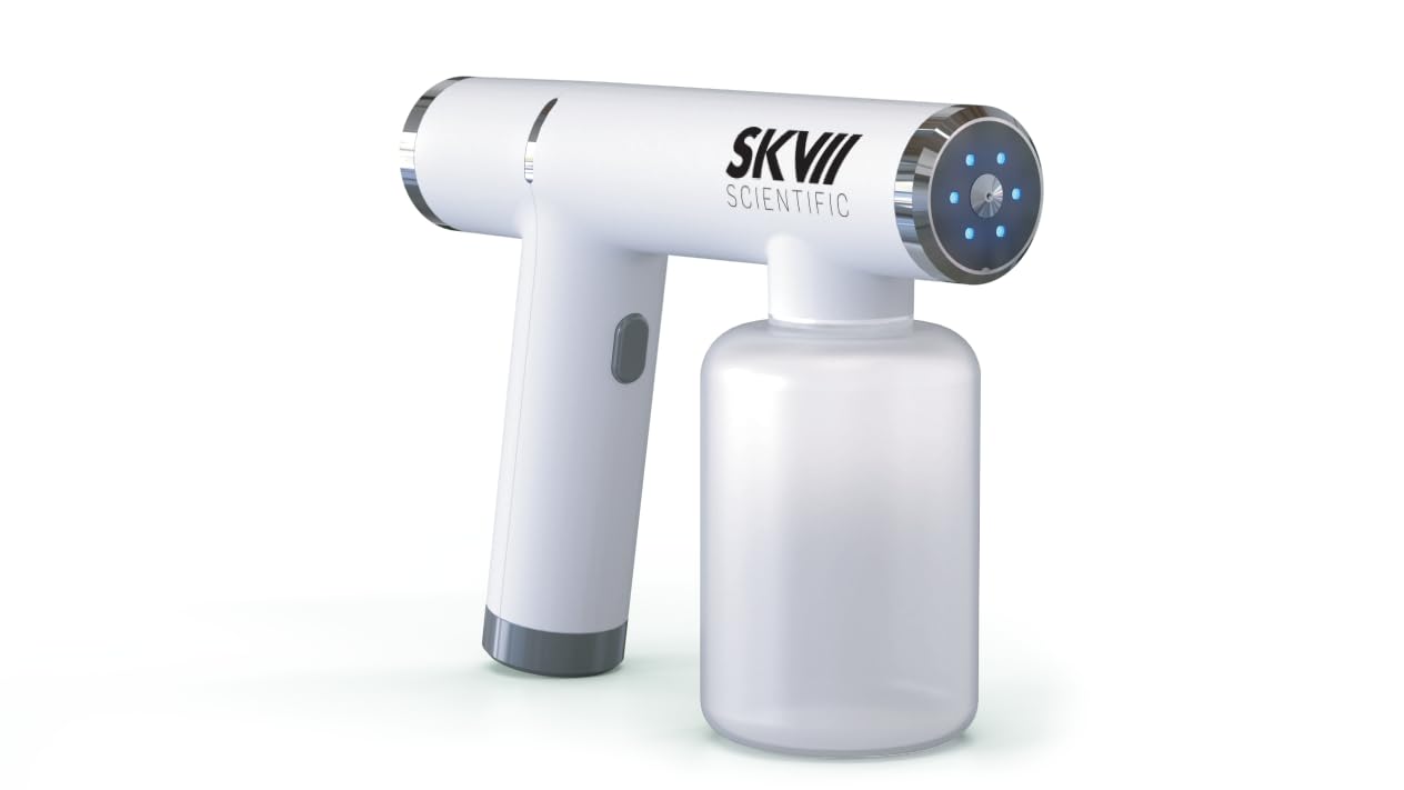 SKV sprayer front view showing compact body and 16 oz tank for portable sanitizing