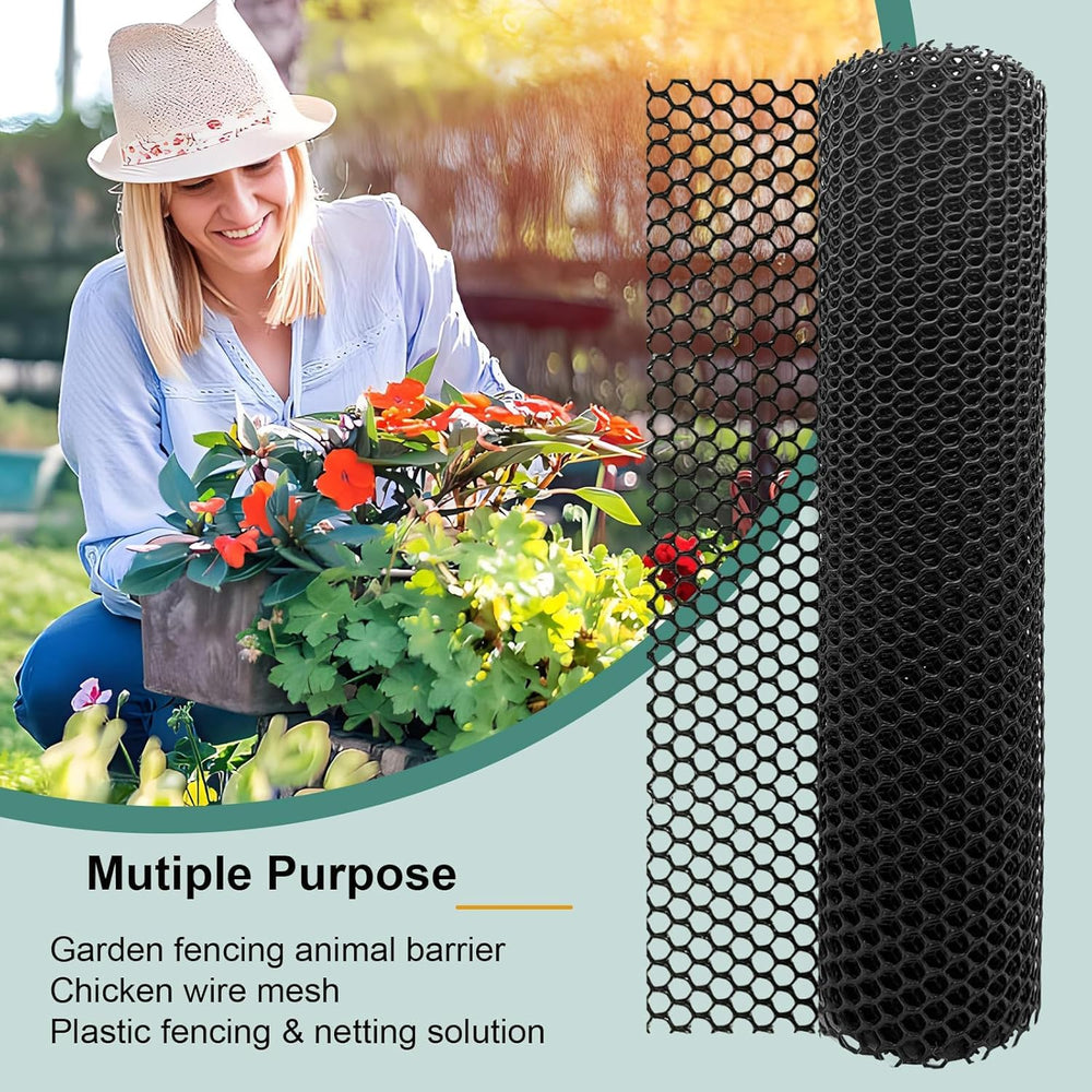SKWIRRLE installed around raised bed protecting plants while blending into garden