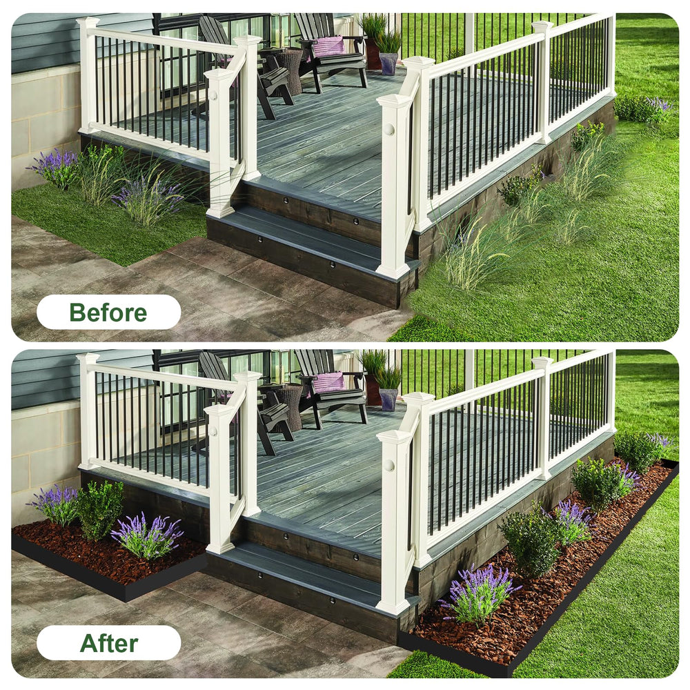 SKWIRRLE finished yard view showing clean borders and improved curb appeal