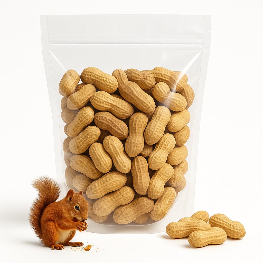 Sky Ecommerce front bag showing 10 lb wildlife peanuts, clear product view and benefits