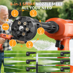 SkyBlade fiber-reinforced hose and quick connector for durable leak-free use
