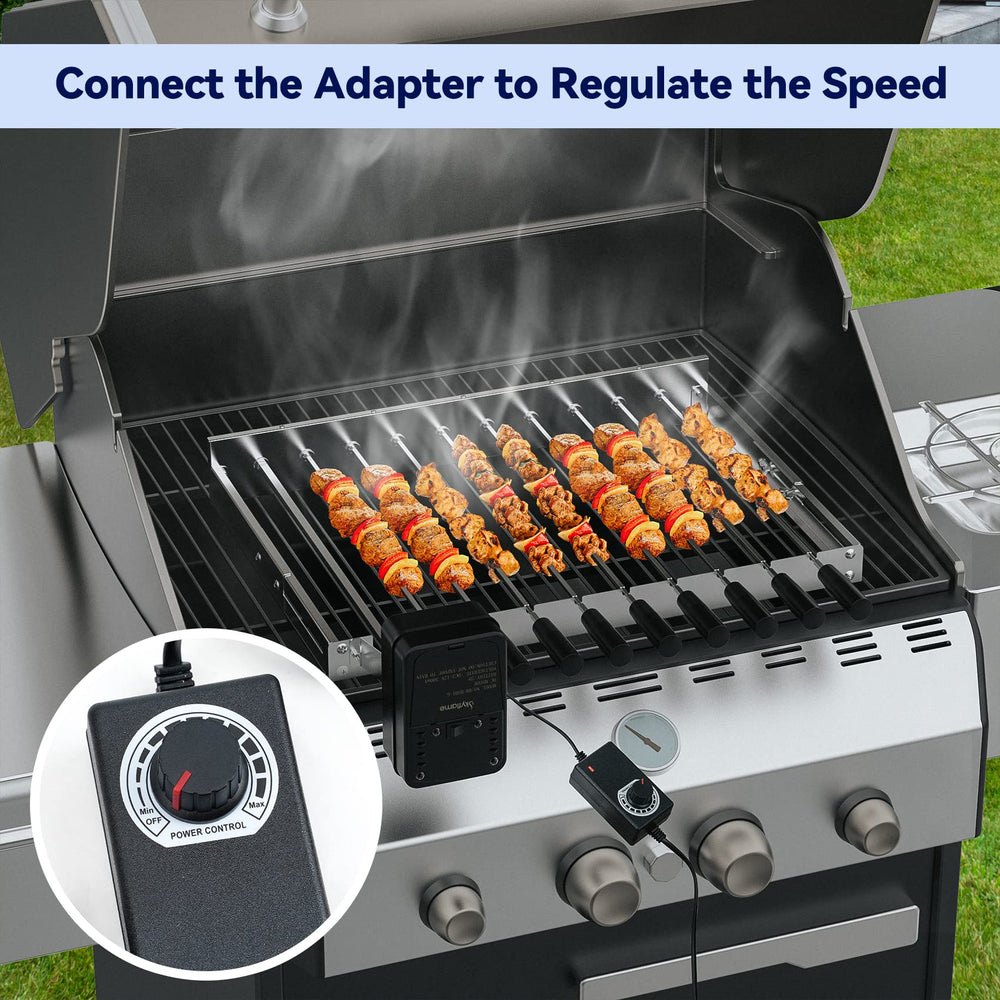 Skyflame adjustable frame measured across grill for fit confirmation