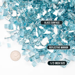 Skyflame close-up of tempered glass texture highlighting durable gloss