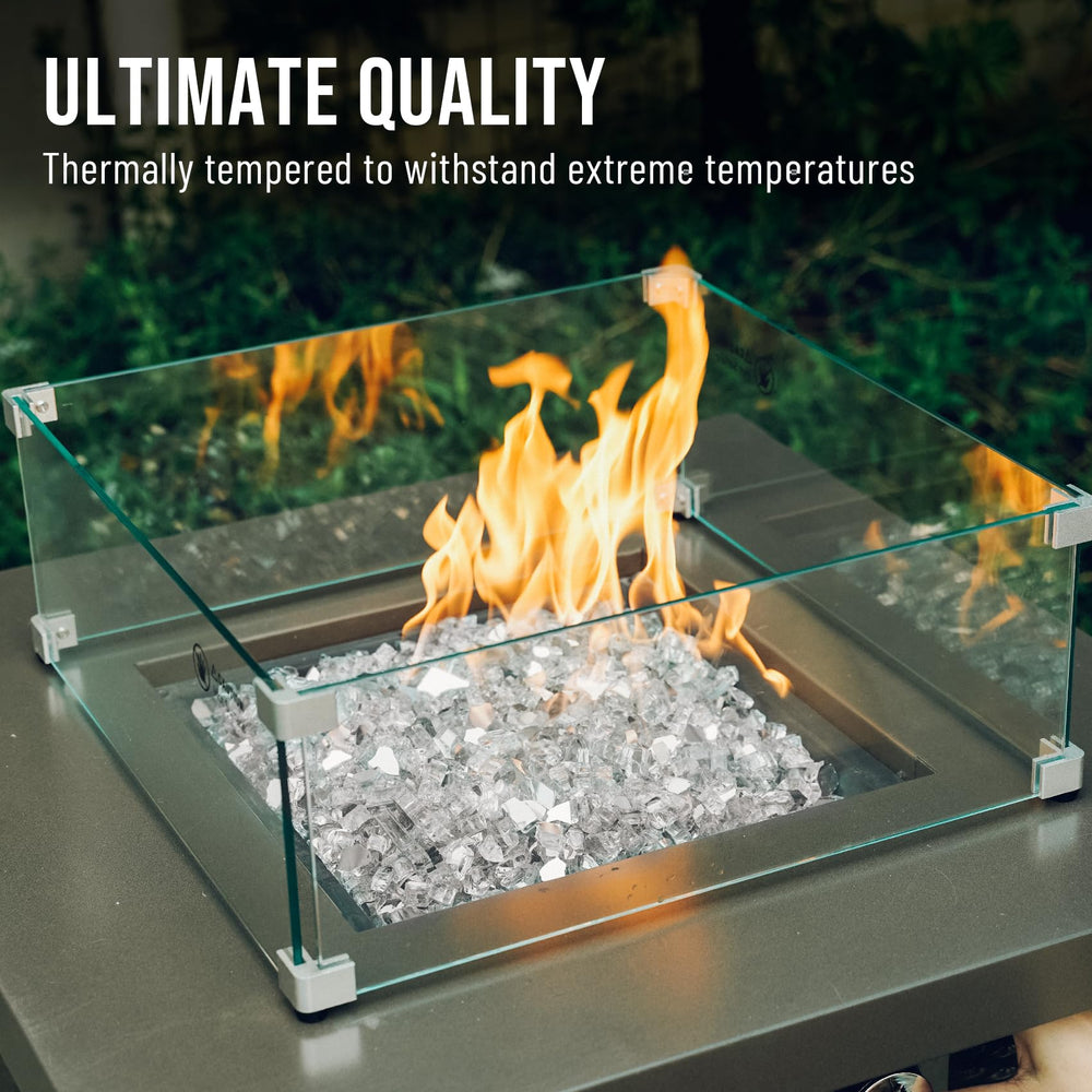 Skyflame fireglass in decorative bowl illustrating modern outdoor living styling