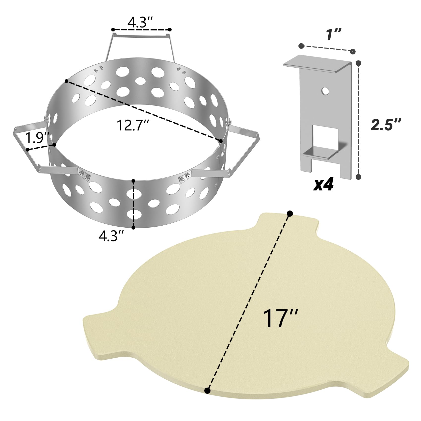 Skyflame ceramic plate close-up showing hollow-hole airflow design