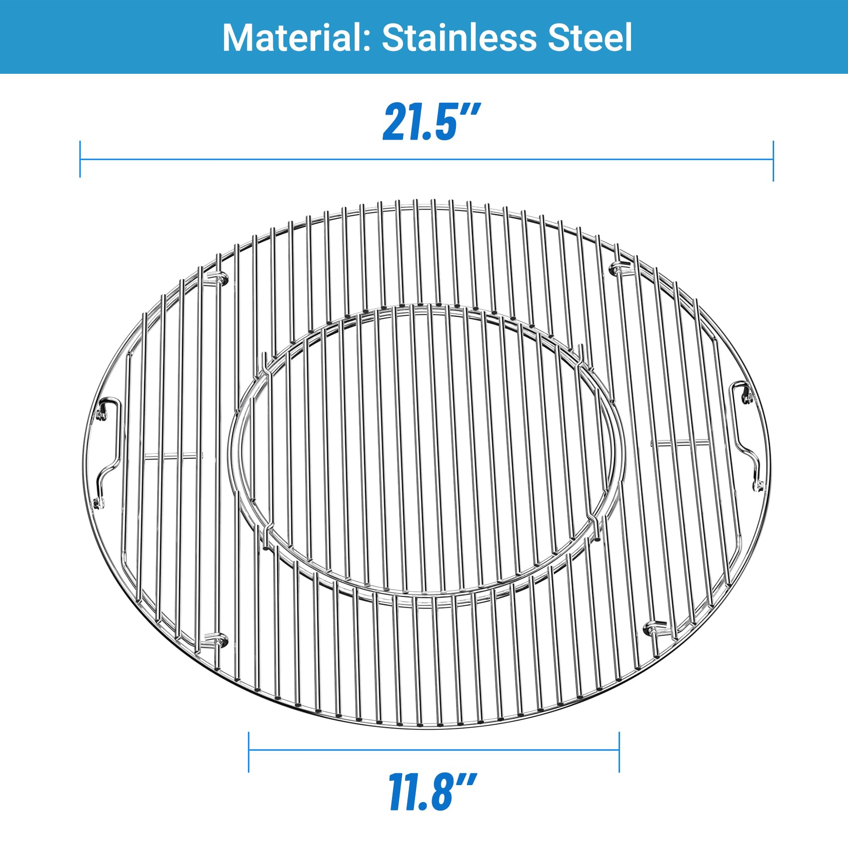 Skyflame close-up of stainless steel texture for durable, rust-resistant cooking