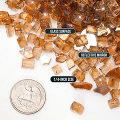 Skyflame close-up of 1/4-inch pieces highlighting high-luster finish and clarity