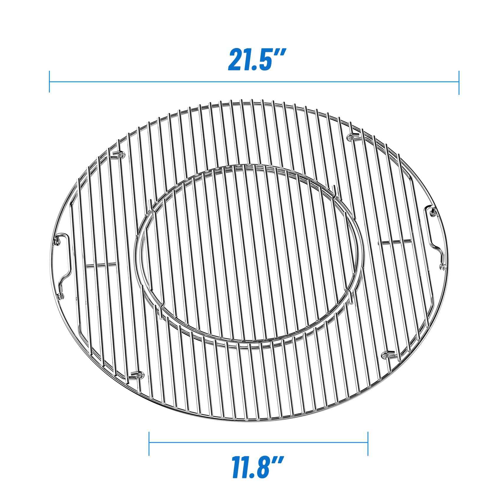 Skyflame close up of plated steel bars showing durable smooth surface benefit
