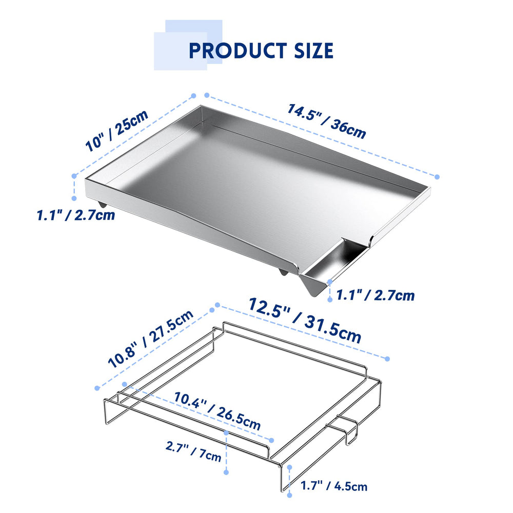 Skyflame close-up of stainless surface highlighting smooth finish and easy cleaning