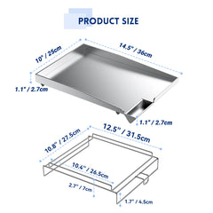 Skyflame close-up of stainless surface highlighting smooth finish and easy cleaning