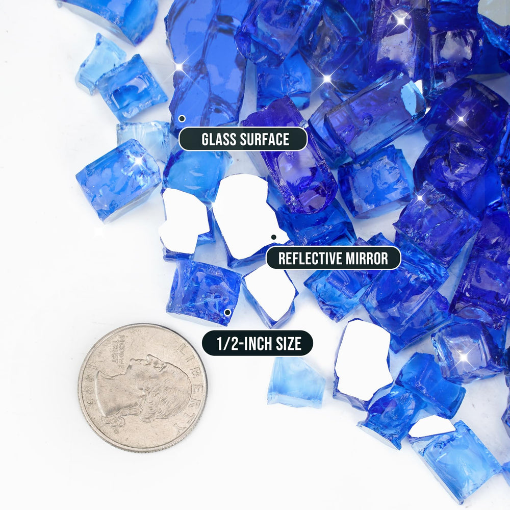 Skyflame close-up of polished glass texture highlighting sparkle and even finish for aesthetics