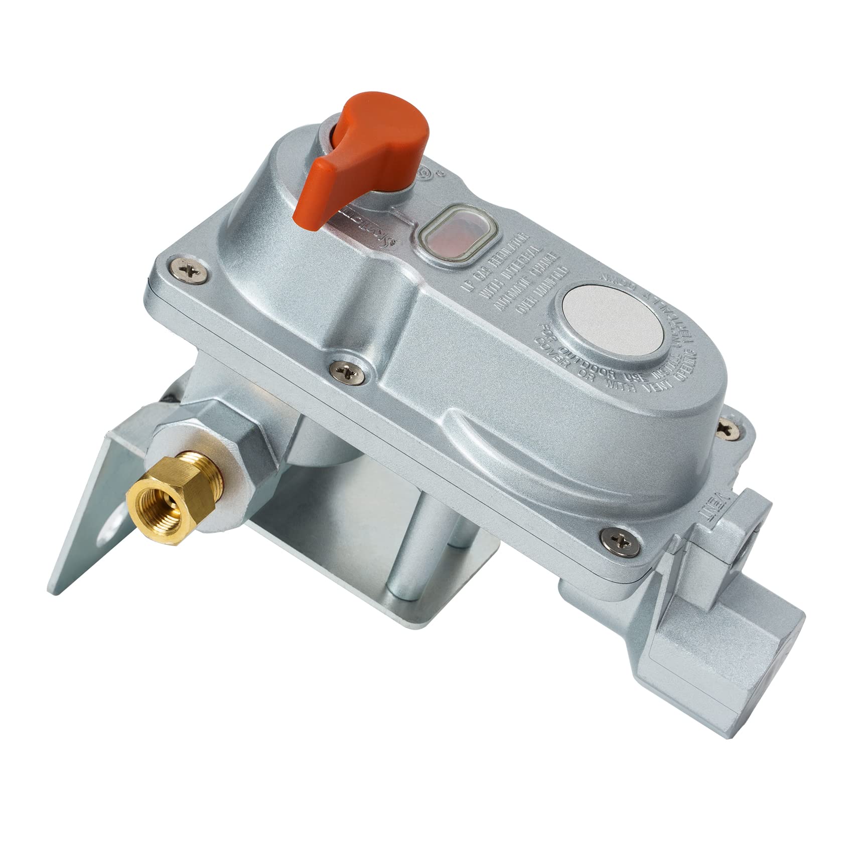 Skyflame close-up of brass regulator thread highlighting corrosion resistance and reliable seal