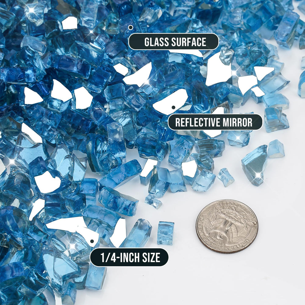Skyflame close-up of 1/4-inch granules highlighting texture and reflective sparkle