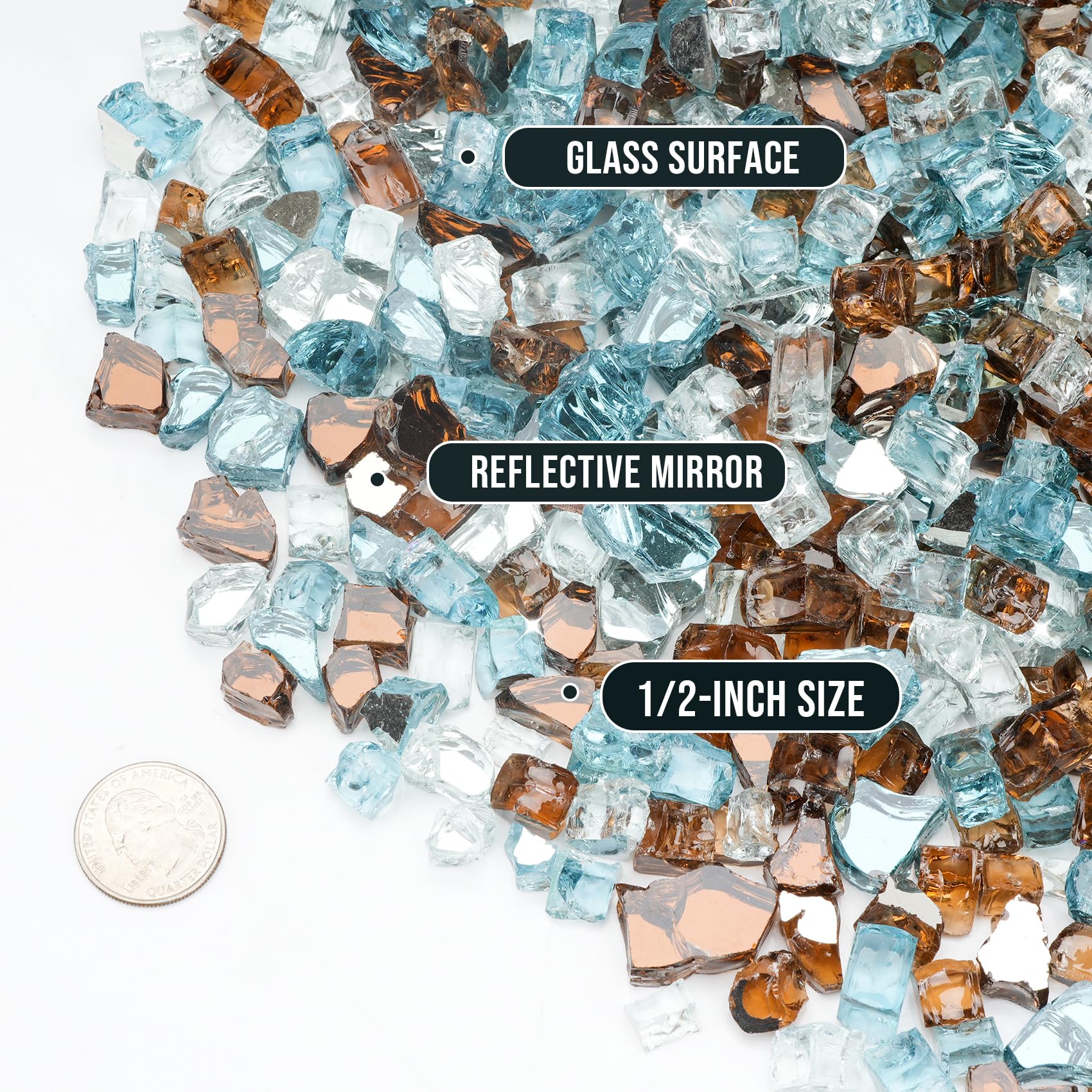 Skyflame close-up reflective facets highlighting sparkle and durability