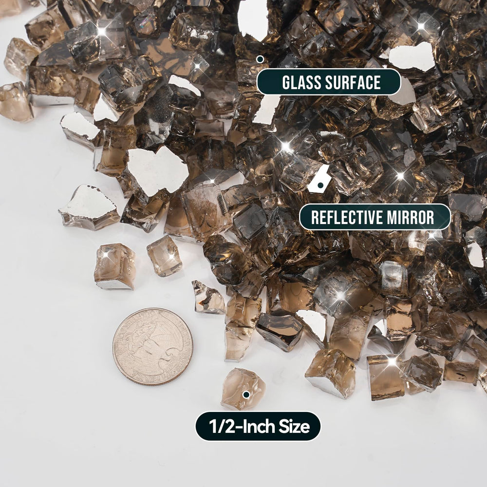 Skyflame close-up reflective surface highlighting sparkle and enhanced flame reflection
