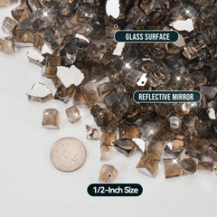 Skyflame close-up reflective surface highlighting sparkle and enhanced flame reflection