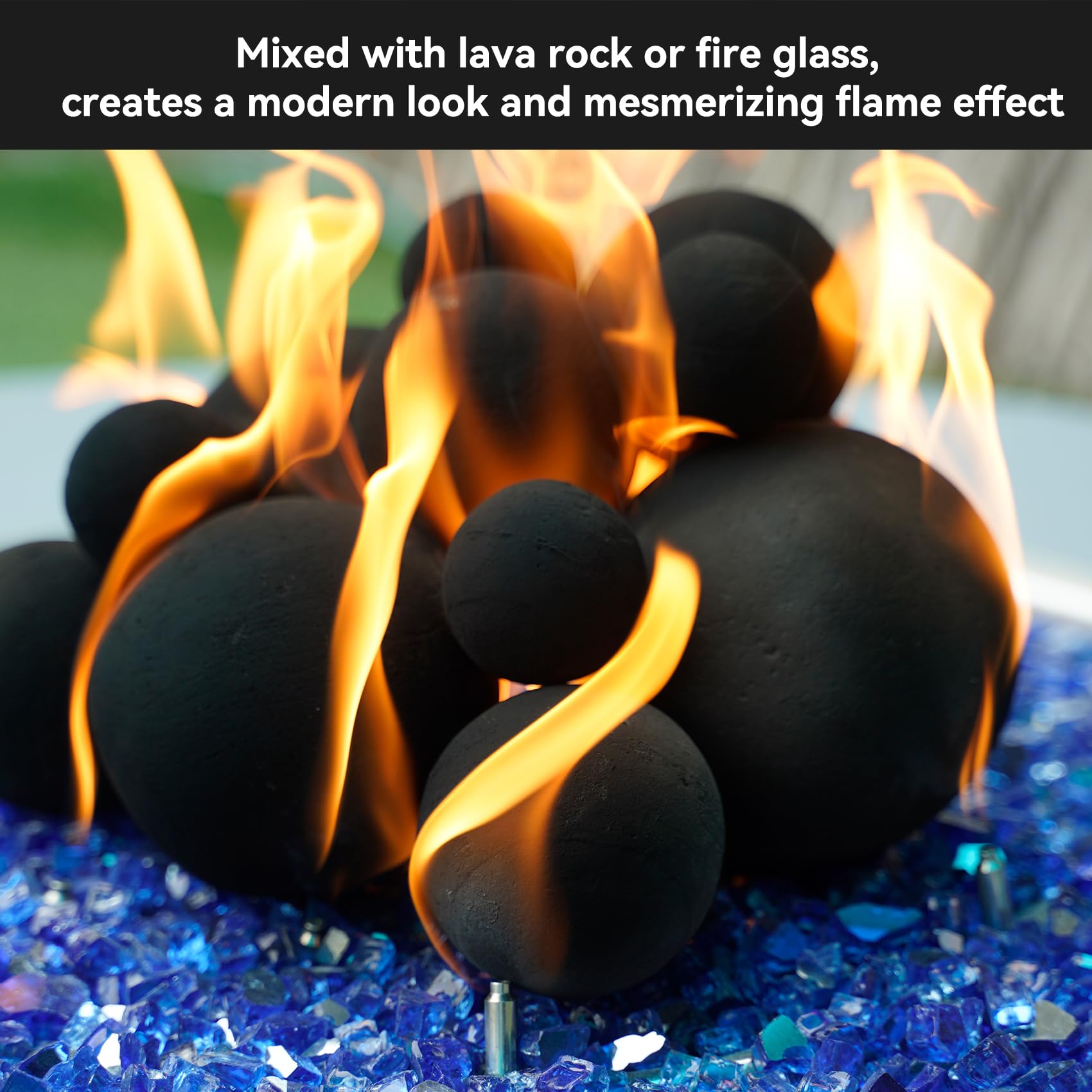 Skyflame detail of matte black finish showing consistent look and soot resistance