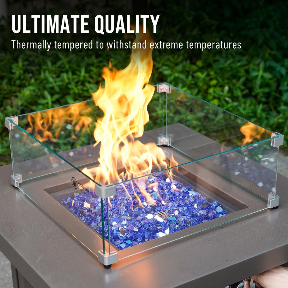 Skyflame flame reflection on mirrored backing creating brighter flame visuals benefit
