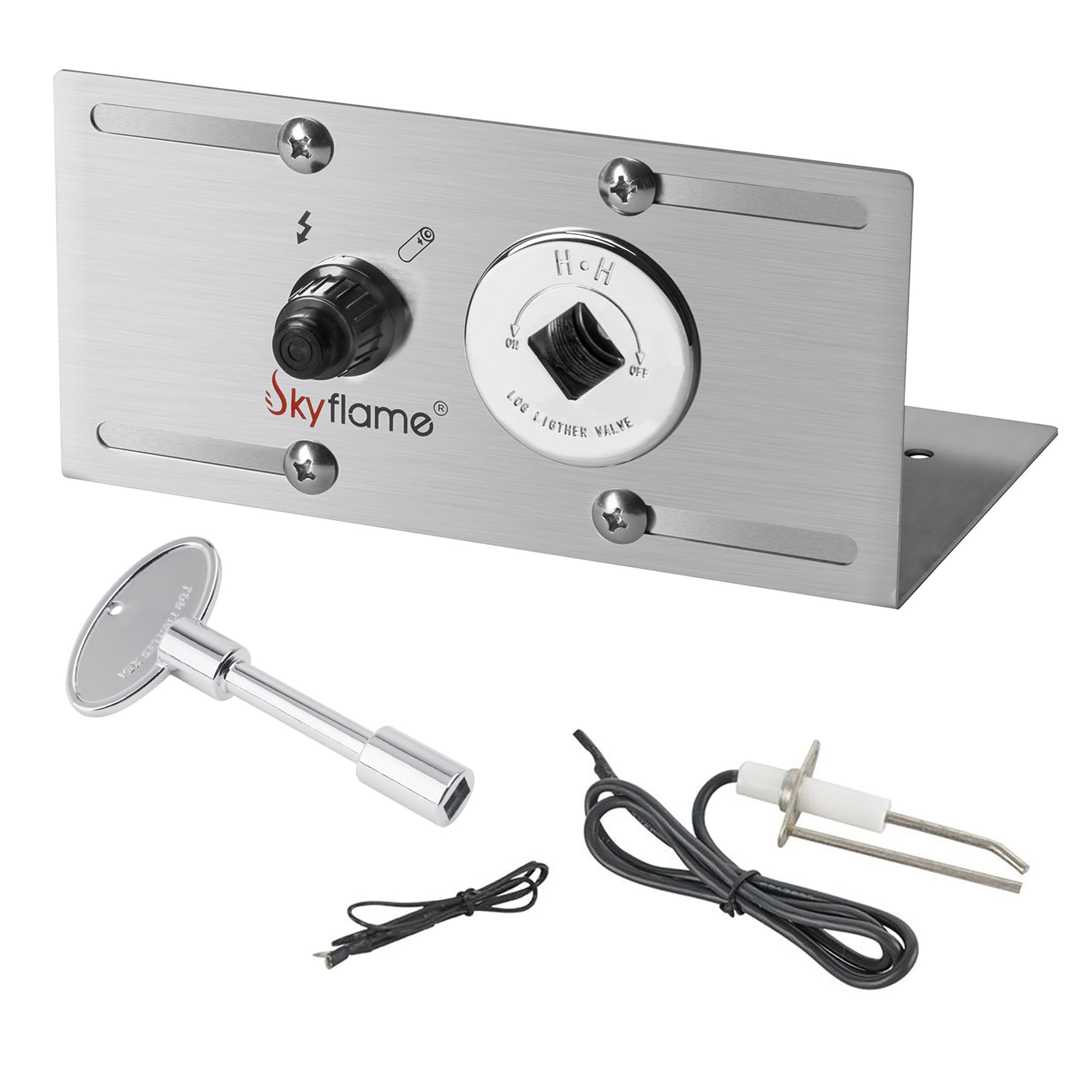 Skyflame stainless steel face plate mounted for clean professional finish and durability