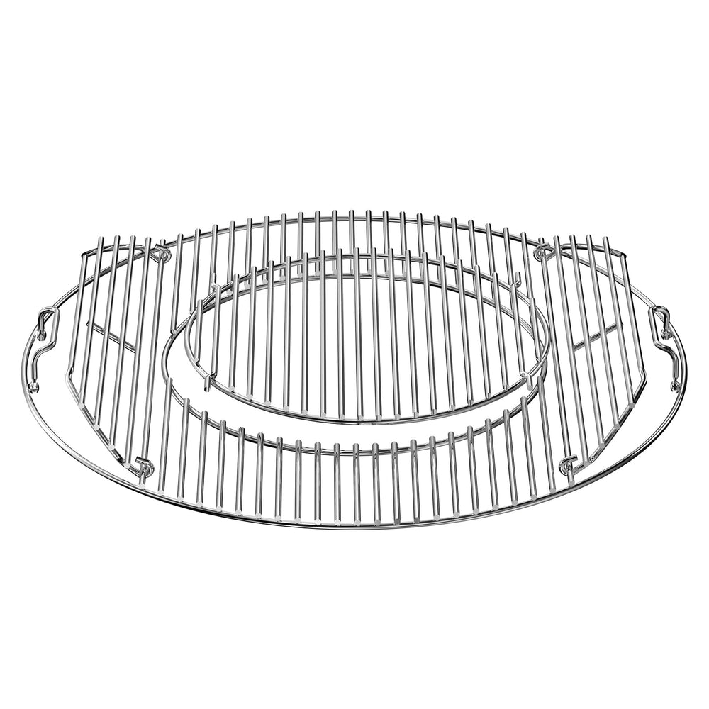Skyflame front view full grate showing overall fit and cooking surface benefit