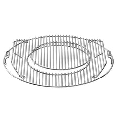 Skyflame front view full grate showing overall fit and cooking surface benefit
