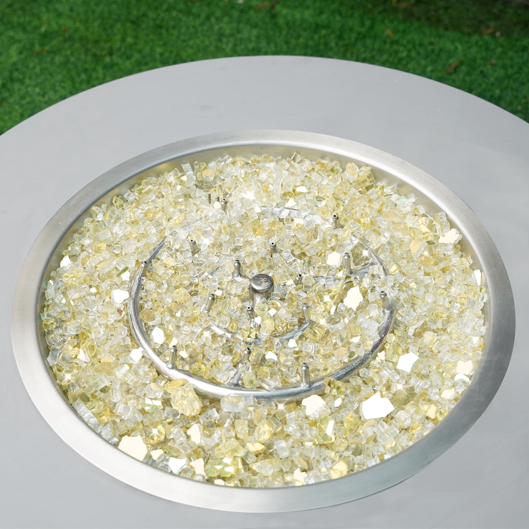 Skyflame gold glass mixed with other colors for customizable visual effects