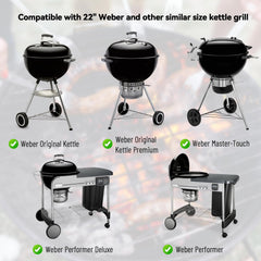 Skyflame hinged side open demonstrating easy charcoal access benefit