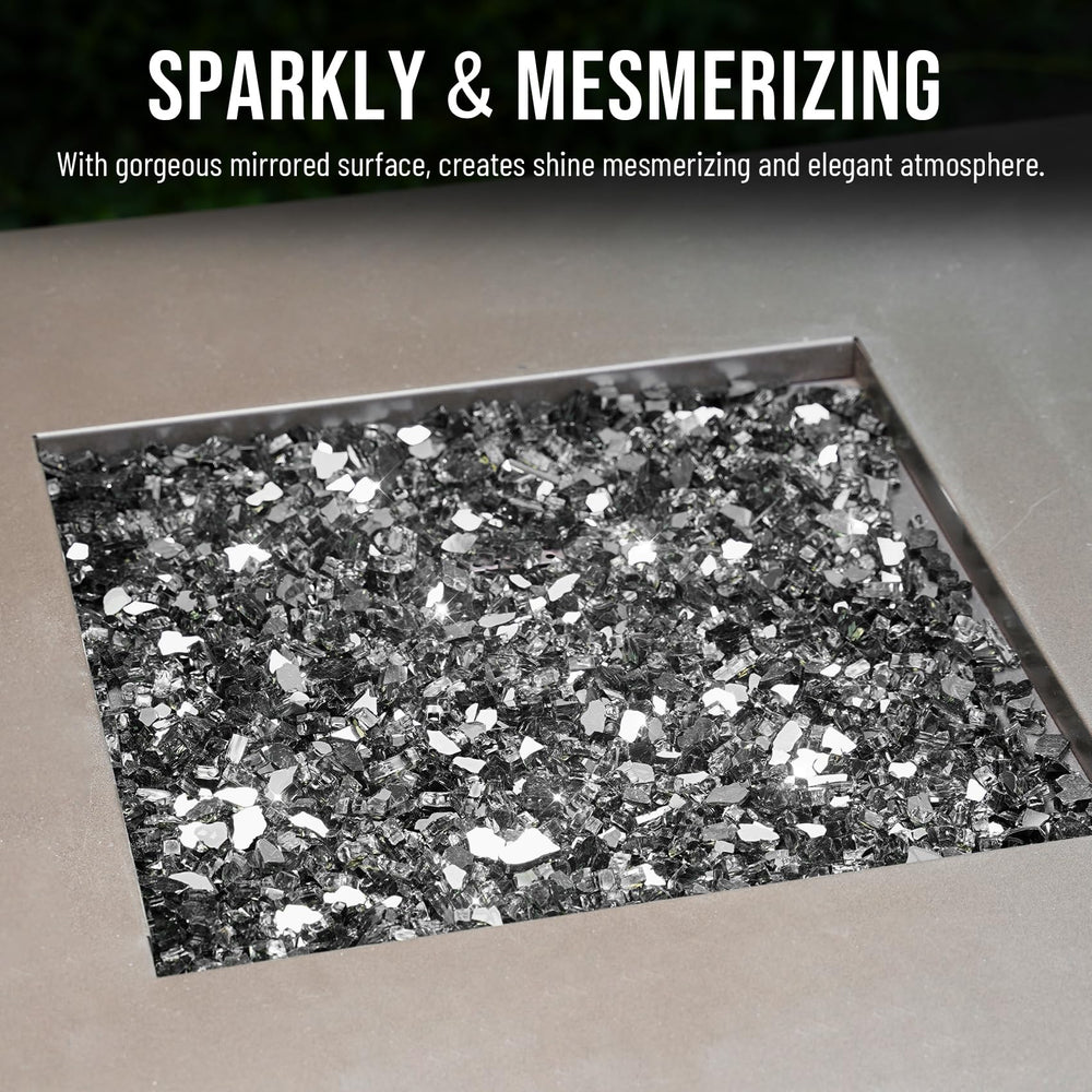 Skyflame used in outdoor fire pit at night enhancing ambiance