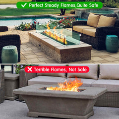 Skyflame in use nighttime patio setting enhancing flame visibility and ambiance