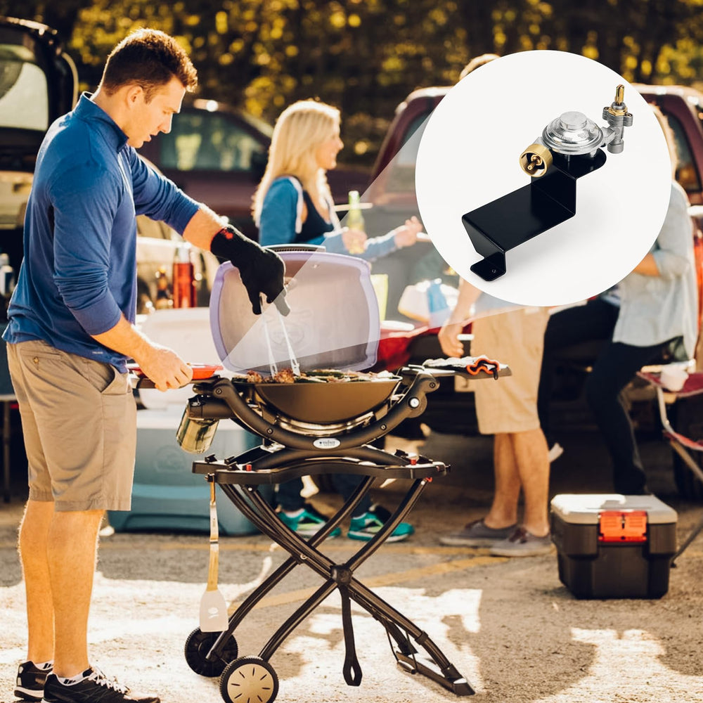 Skyflame installed on a Weber Q1200 grill showing restored flame performance