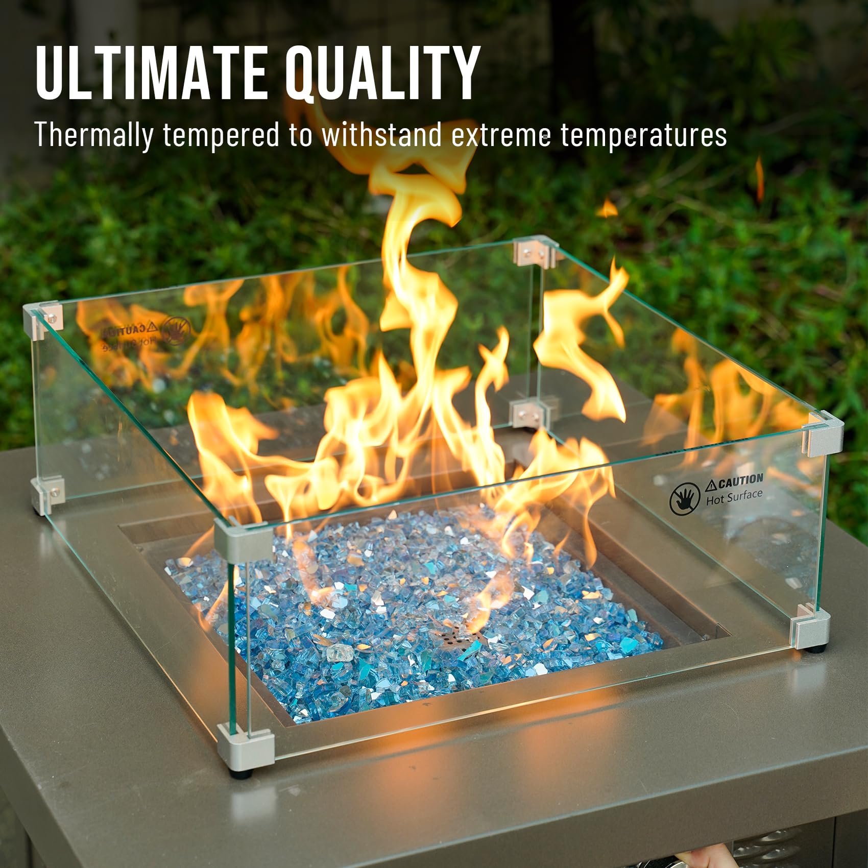 Skyflame installed in a modern fireplace demonstrating improved aesthetics and clean look