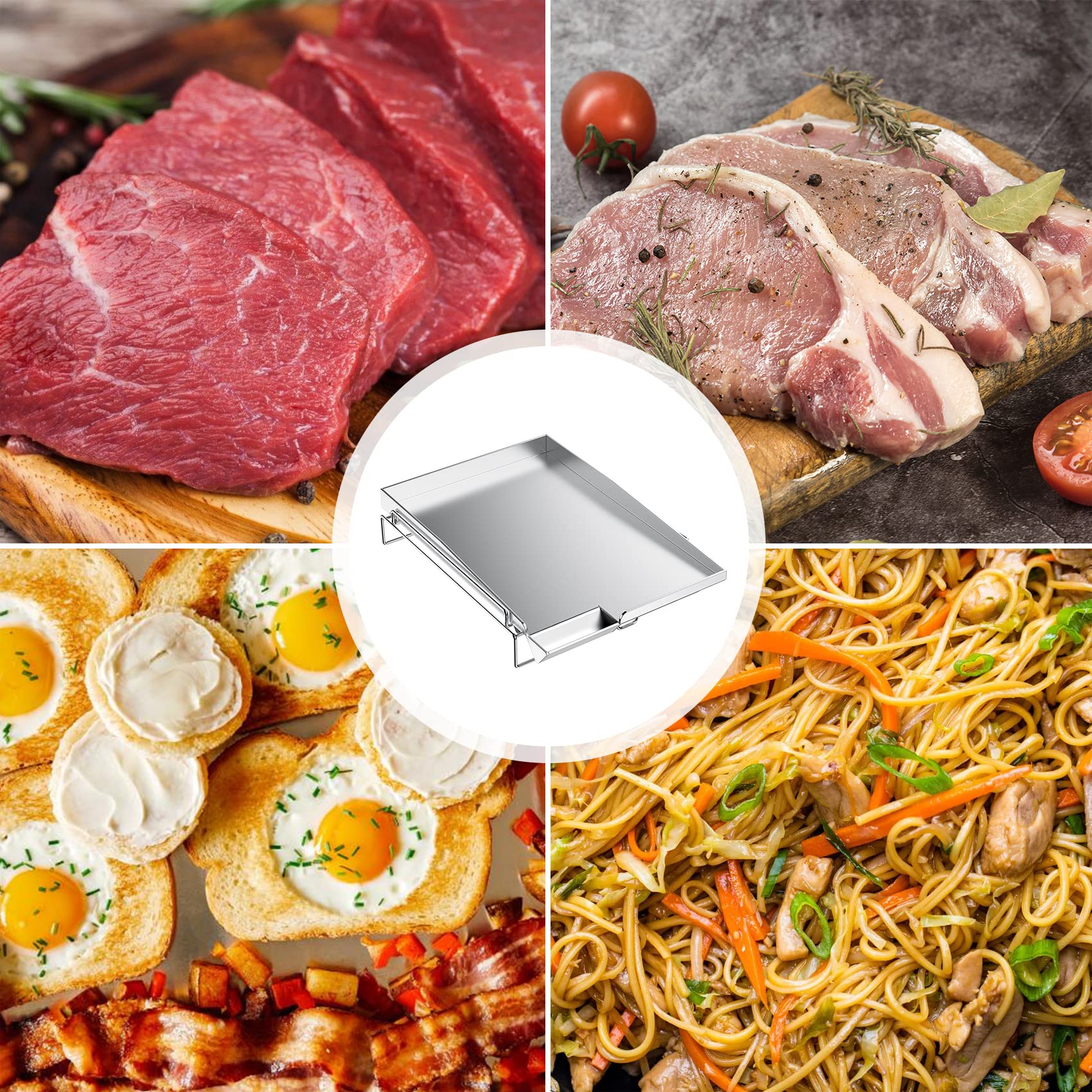 Skyflame lifestyle shot cooking pancakes to show breakfast versatility and convenience