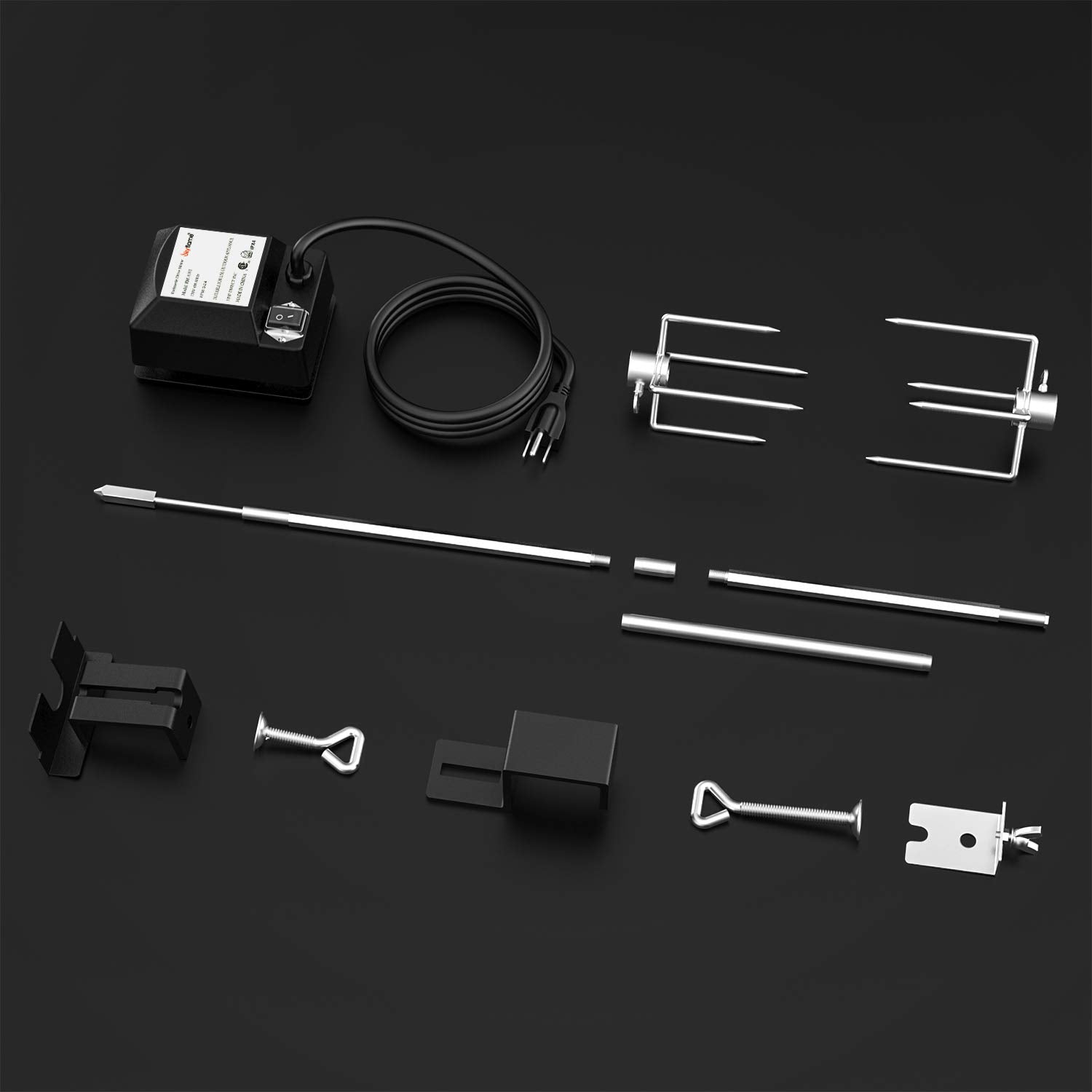 Skyflame kit components spread out showing complete parts for quick assembly