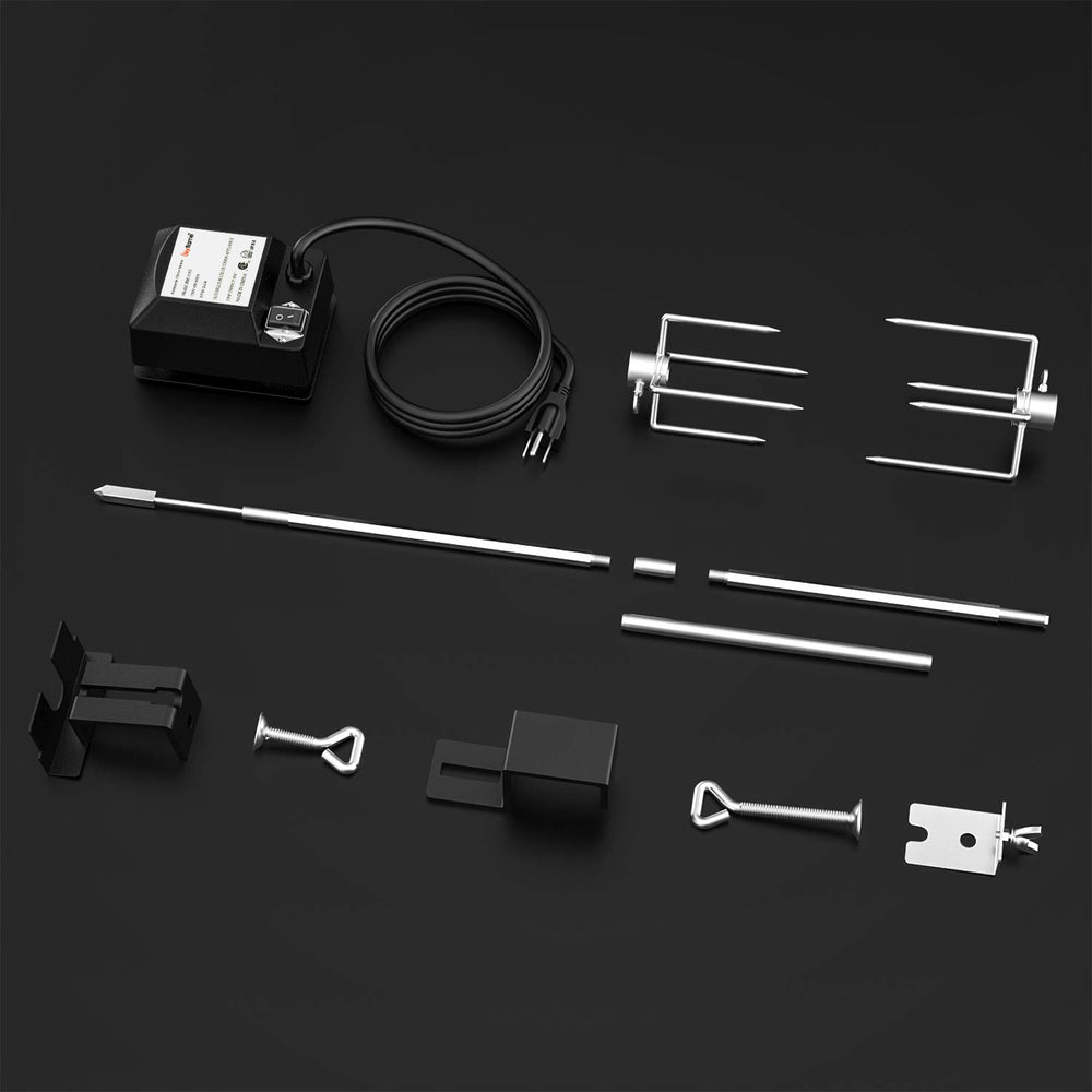 Skyflame kit components spread out showing complete parts for quick assembly
