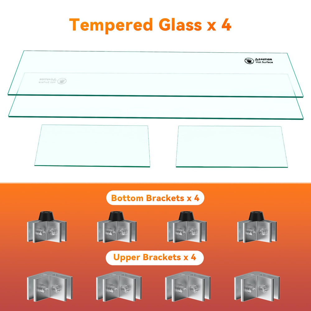 Skyflame flat-packed panels for compact storage and easy transport