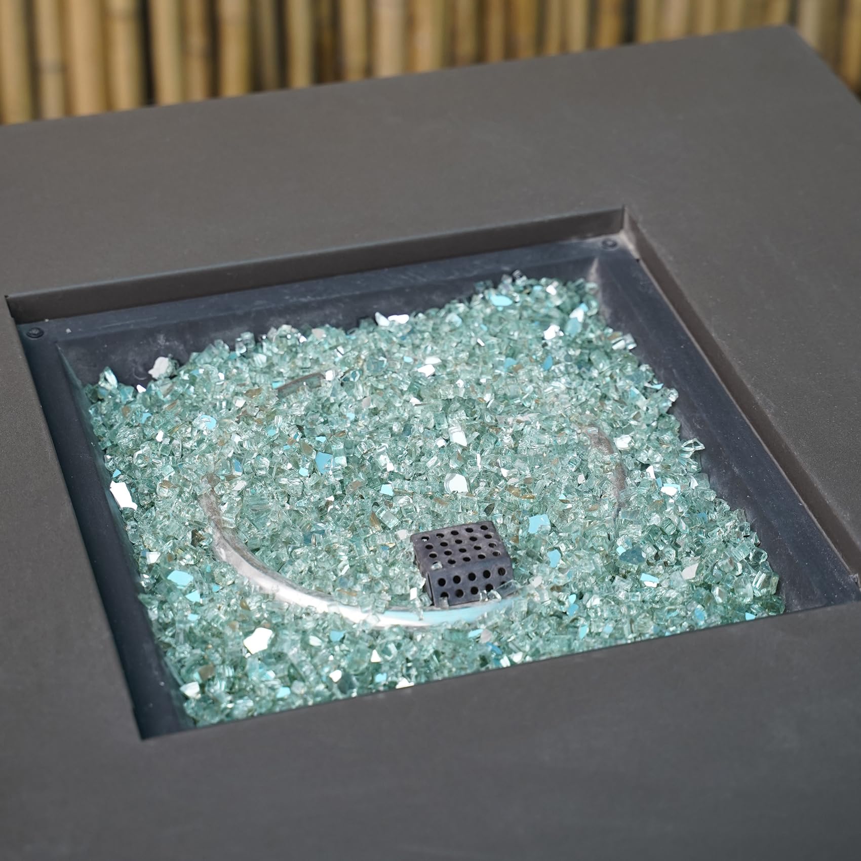 Skyflame poured from bag during setup for easy installation benefit