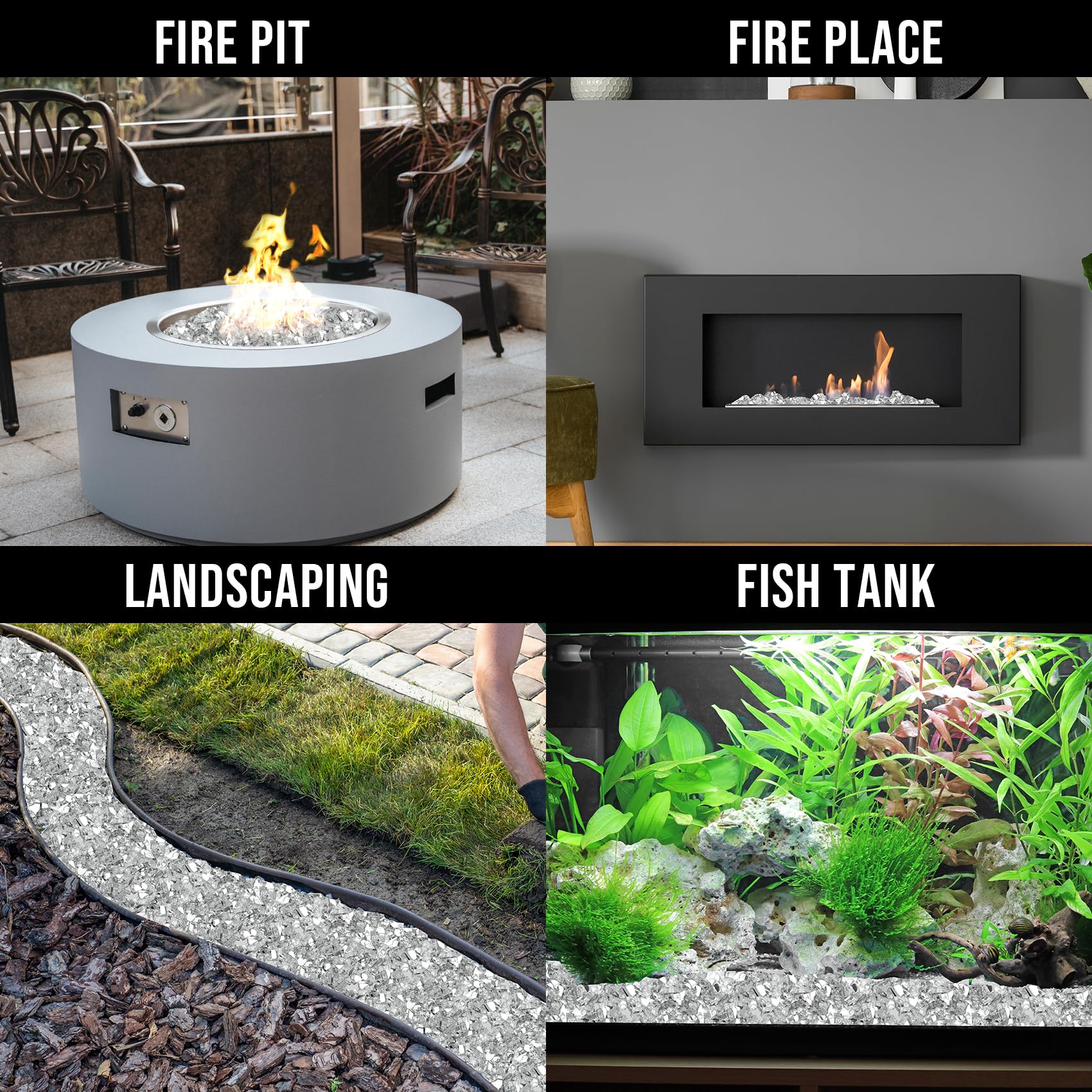 Skyflame reflective backing detail highlighting high-luster finish and sparkle