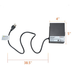 Skyflame rotisserie motor grounded three-prong cord plug ensuring safer outdoor use