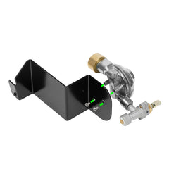 Skyflame side profile mounted on 1 lb cylinder demonstrating quick installation advantage