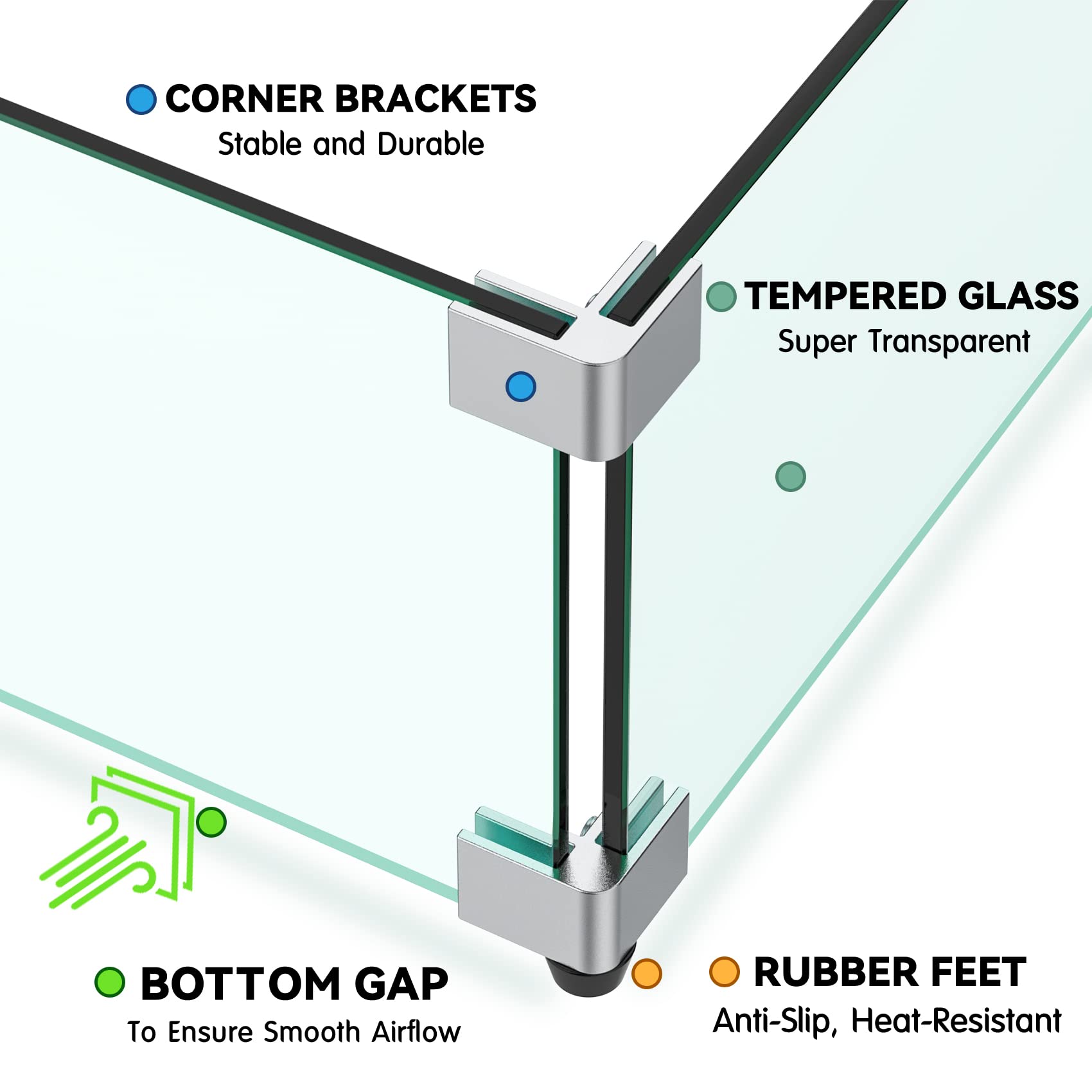 Skyflame side profile illustrating low height and safe barrier function