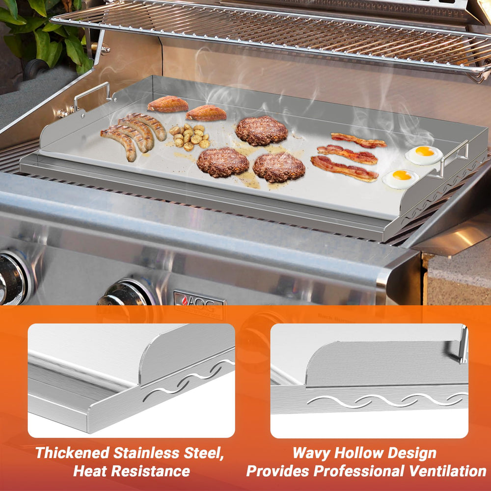 Skyflame sidewall and grease groove detail capturing spill control and cleaner cooking