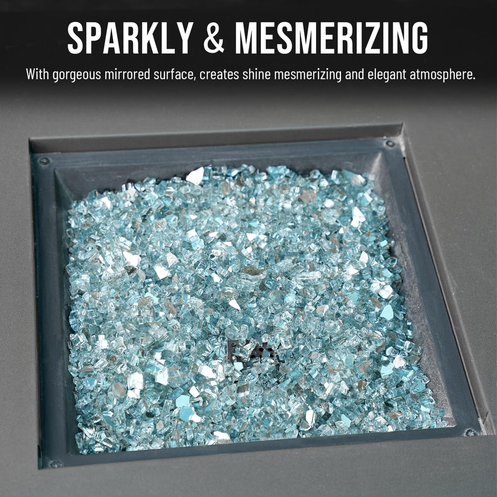 Skyflame 1/4-inch pieces beside a coin for scale showing consistent sizing and coverage