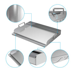 Skyflame underside cross-bracing visible for even heating and stable cooking performance