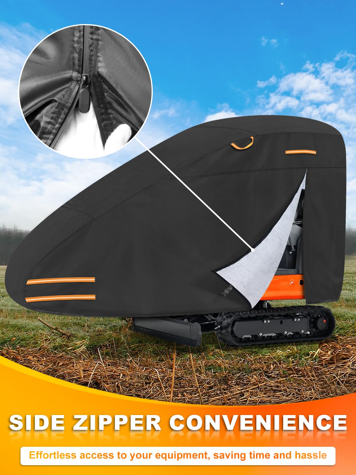 SKYJDM cover folded in storage pouch for compact transport convenience