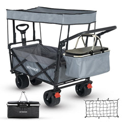 SKYMANOR front view open wagon showing stability and storage capacity